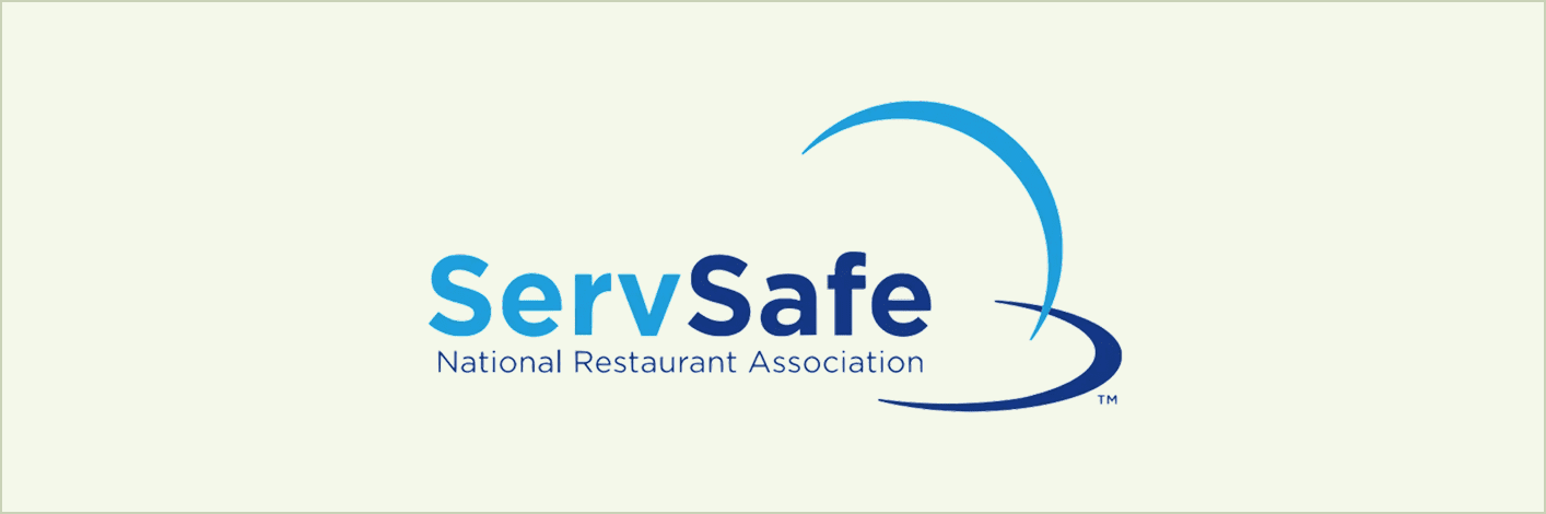ServSafe logo with blue swoosh design